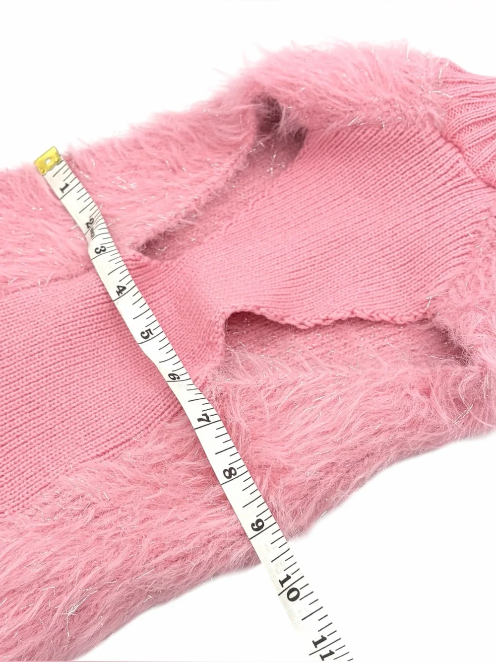Soft Fuzzy Sparkly Pink Dog Sweater